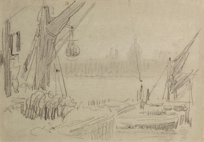 Sul Tamigi, c.1890 da Albert Goodwin